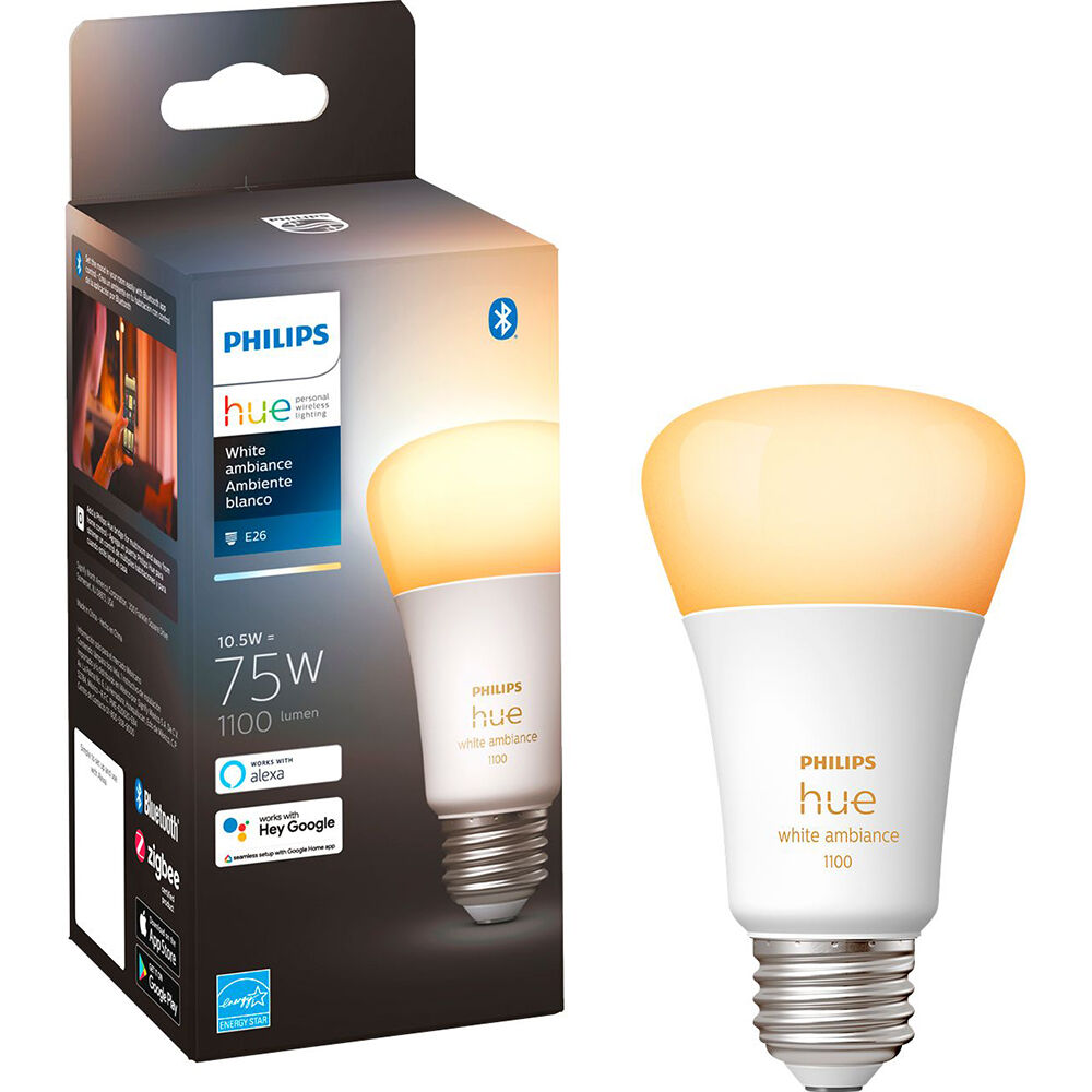 PHILIPS Hue white ambiance E26 1100ルーメン Hue White A60 - E27 smart bulb - 1100 | Philips Hue NZ